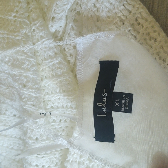 Lulu's White Born To Fly Knit Sweater Size XL - Picture 8 of 9